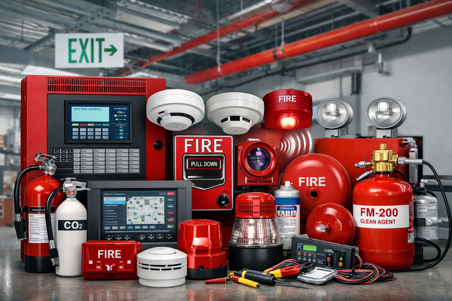 تركيب وصيانة أجهزة وانظمة انذار الحرائق 