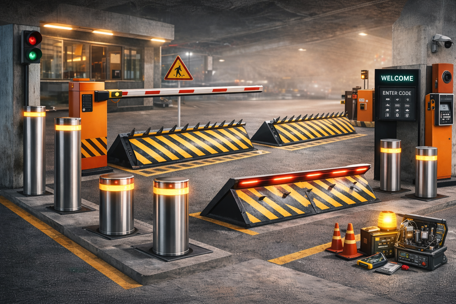 تركيب وصيانة انظمة ومكائن حواجز الطرق الاتوماتيكية