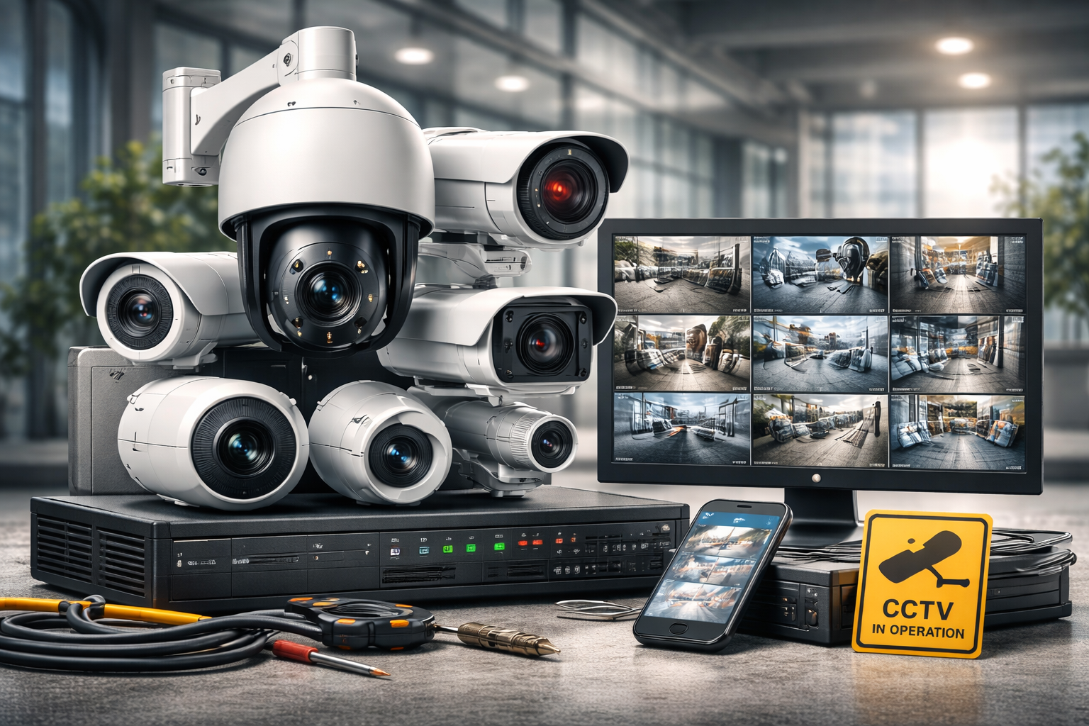 تركيب وصيانة الكاميرات وأنظمة المراقبة