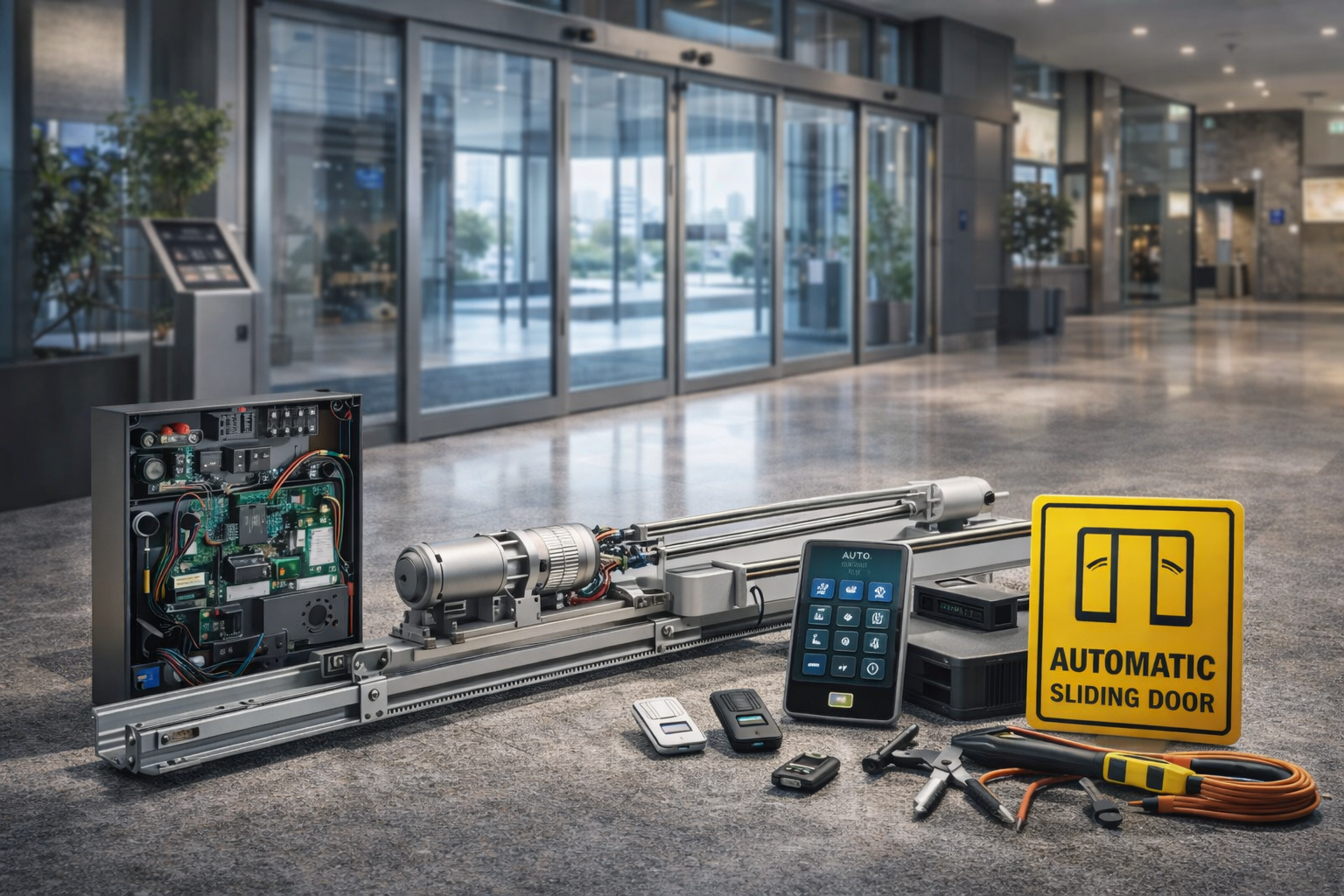 بيع وصيانة مكائن الأبواب الزجاجية